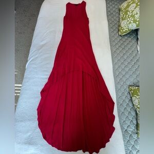 Hot Pink High-Low Maxi Dress